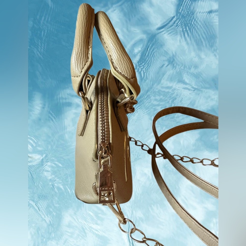 Bebe Gianna Micro Dome Crossbody in Beige NWOT - Picture 3 of 9